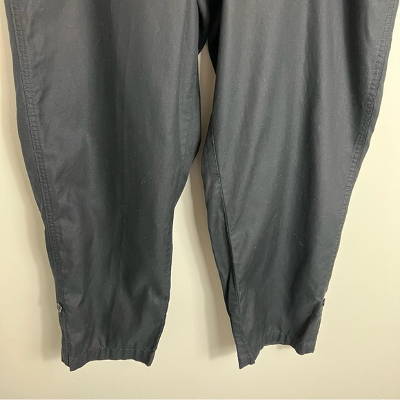 Talbots Elastic Drawstring Waist Cropped Pants-Cotton Blend-Black-Size 18 - Picture 4 of 10